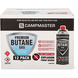 Campmaster 220g Premium CRV Butane Canister 12pk